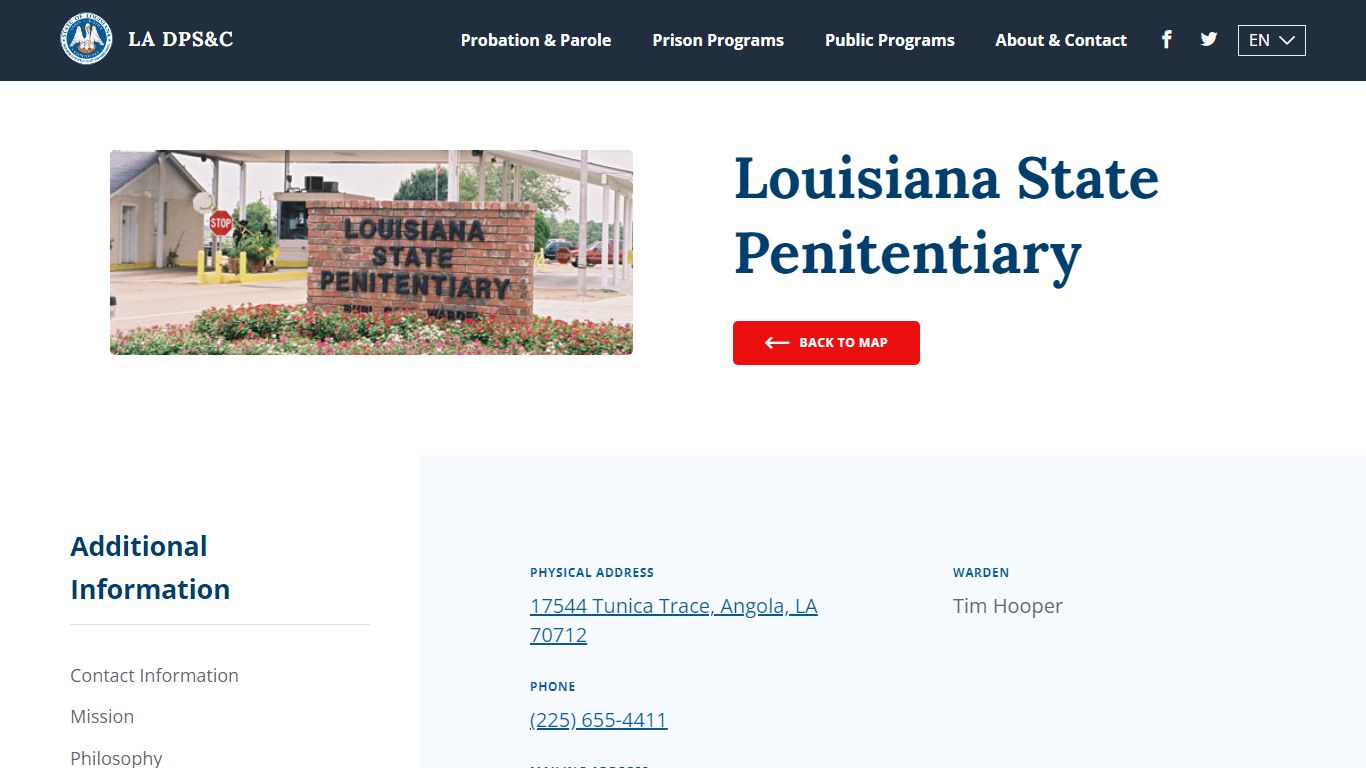 Louisiana State Penitentiary - Louisiana Department of Public Safety ...